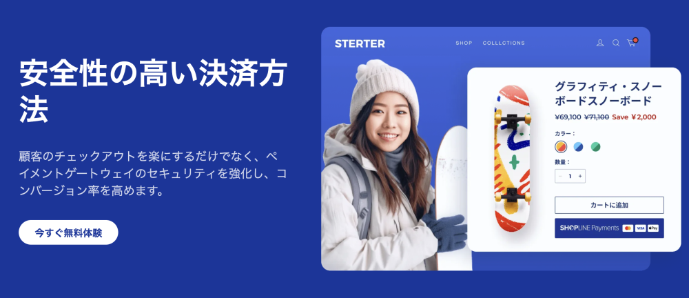 SHOPLINEペイメントを利用可能