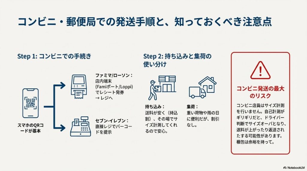 コンビニ・郵便局での発送方法