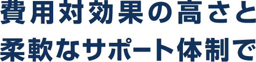 費用対効果の高さと柔軟なサポート体制で